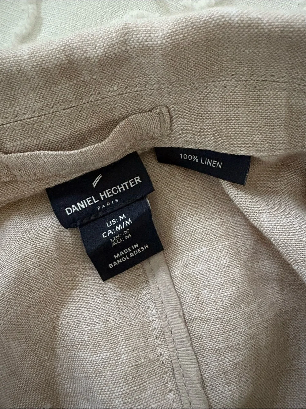 Daniel Hatcher 100% linen Men  Beige Linen Blazer